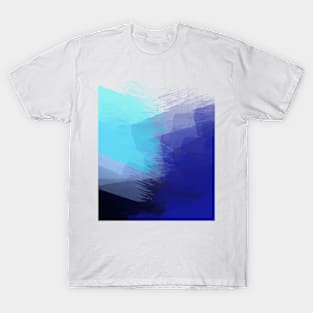 Modern Art Abstract Landscape Turquoise Blue T-Shirt